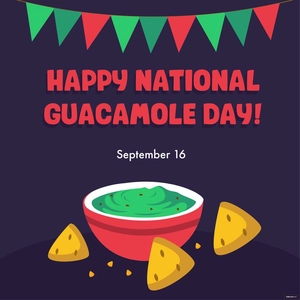 National Guacamole Day Flyer Vector