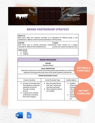 Brand Partnership Strategy Template