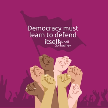 Free International Day of Democracy Quote Vector Template to Edit Online