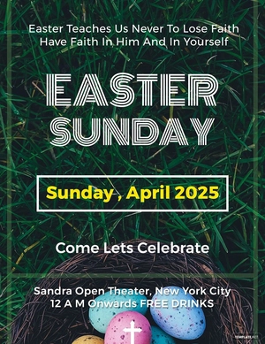 Easter Sunday Flyer Template