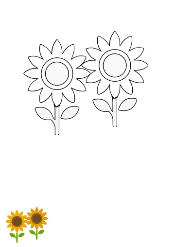 Free Sunflowers Coloring Page Template to Edit Online