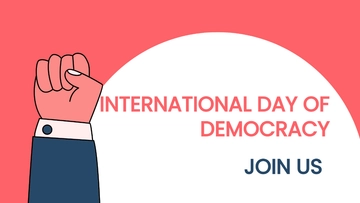 Free International Day of Democracy Invitation Background Template to Edit Online