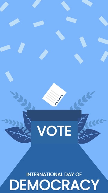 Free International Day of Democracy iPhone Background Template to Edit Online