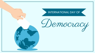 Free International Day of Democracy Clipart Background Template to Edit Online
