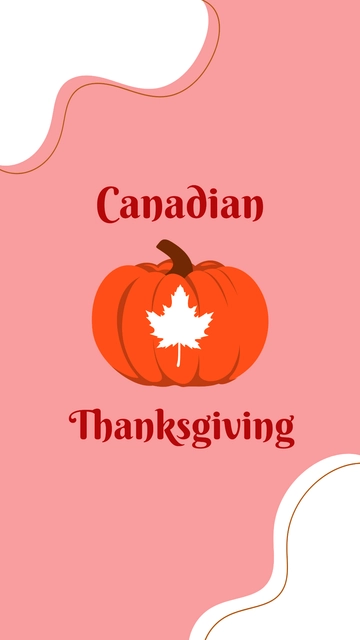 Free Canadian Thanksgiving iPhone Background Template to Edit Online