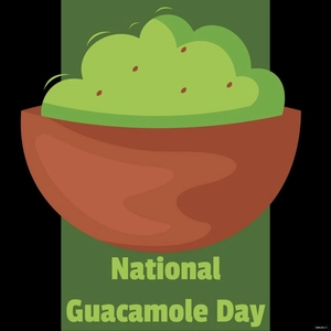 National Guacamole Day Celebration Vector