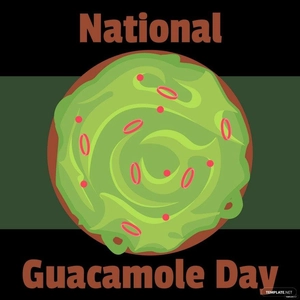 National Guacamole Day Drawing Vector
