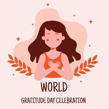 Free World Gratitude Day Celebration Clipart Template to Edit Online