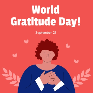 Free World Gratitude Day Flyer Vector Template to Edit Online
