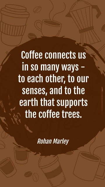 Rohan Marley: Coffee's Connection to Earth and Us Quote