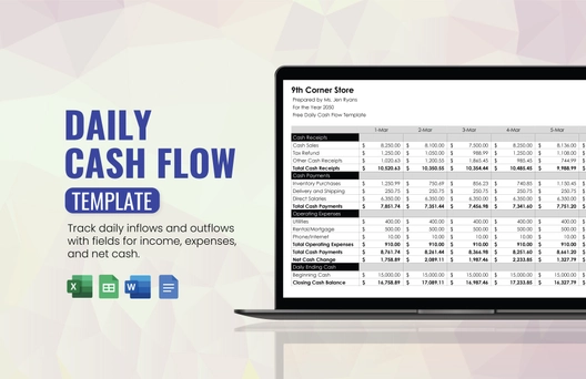 Daily Cash Flow Template