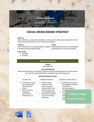 Social Media Brand Strategy Template