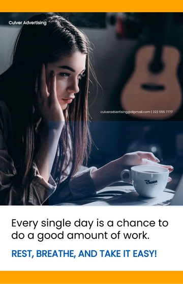 Free Work Motivational Poster Template to Edit Online