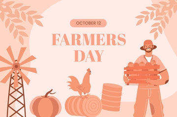 Free Farmers Day Banner Template to Edit Online