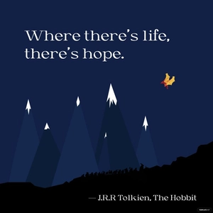 Hobbit Day Quote Vector