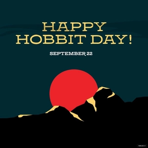 Hobbit Day Flyer Vector