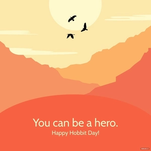 Hobbit Day Greeting Card Vector