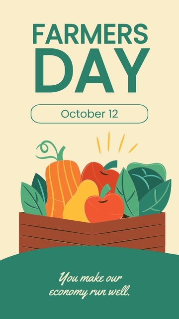 Free Farmers Day Whatsapp Post Template to Edit Online
