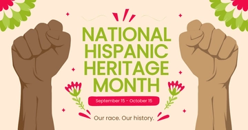 Free National Hispanic Heritage Month FB Post Template to Edit Online