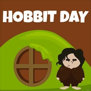 Hobbit Day Cartoon Vector