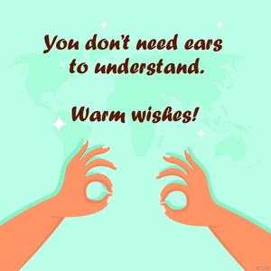 International Day of Sign Languages Wishes Vector
