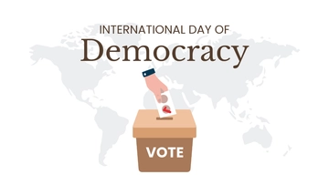 Free International Day of Democracy Banner Background Template to Edit Online