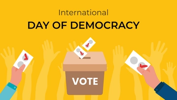 Free International Day of Democracy Design Background Template to Edit Online