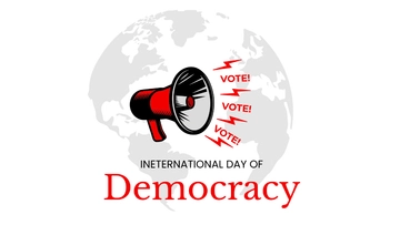 Free International Day of Democracy Cartoon Background Template to Edit Online