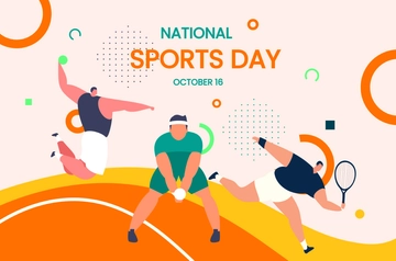 Free National Sports Day Banner Template to Edit Online