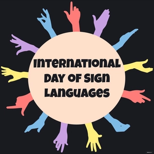 International Day of Sign Languages Celebration Vector
