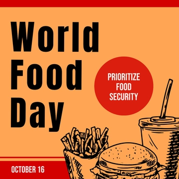 Free World Food Day FB Post Template to Edit Online