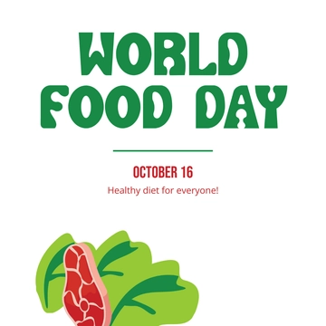Free World Food Day Whatsapp Post Template to Edit Online