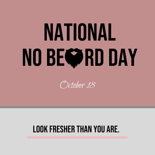 National No Beard Day FB Post