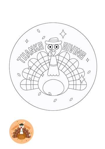 Free My First Thanksgiving Coloring Page Template to Edit Online