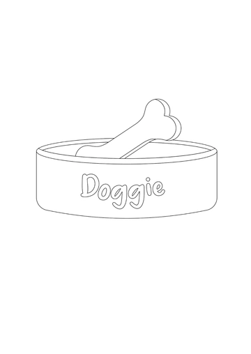 Free Dog Food Coloring Page Template to Edit Online