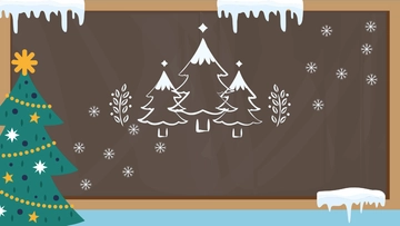 Free Chalkboard Snowflake Background Template to Edit Online
