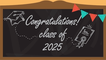 Free Graduation Chalkboard Background Template to Edit Online