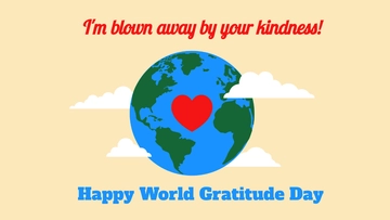 Free World Gratitude Day Greeting Card Background Template to Edit Online