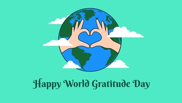 Free Happy World Gratitude Day Background Template to Edit Online