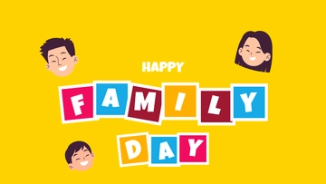 Free National Family Day Cartoon Background Template to Edit Online