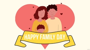 National Family Day Drawing Background