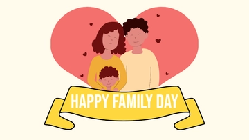 Free National Family Day Drawing Background Template to Edit Online