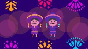 National Hispanic Heritage Month Cartoon Background