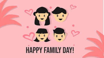 Free Happy National Family Day Background Template to Edit Online
