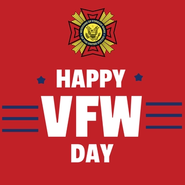 Free VFW Day Celebration Clipart Template to Edit Online