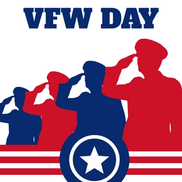 Free VFW Day Drawing Clipart Template to Edit Online