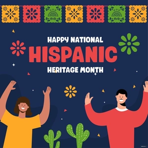 Happy National Hispanic Heritage Month Illustration