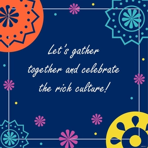 National Hispanic Heritage Month Greeting Card Vector