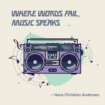 Free International Music Day Quote Vector Template to Edit Online