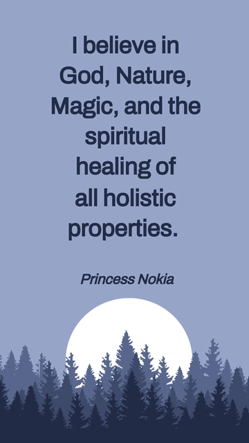 Free Belief in God, Nature, Magic, and Spiritual Healing Quote Template to Edit Online